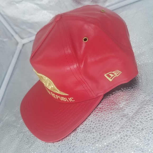 Red California Republic Smooth Faux leather hat $10 - Picture 2 of 6